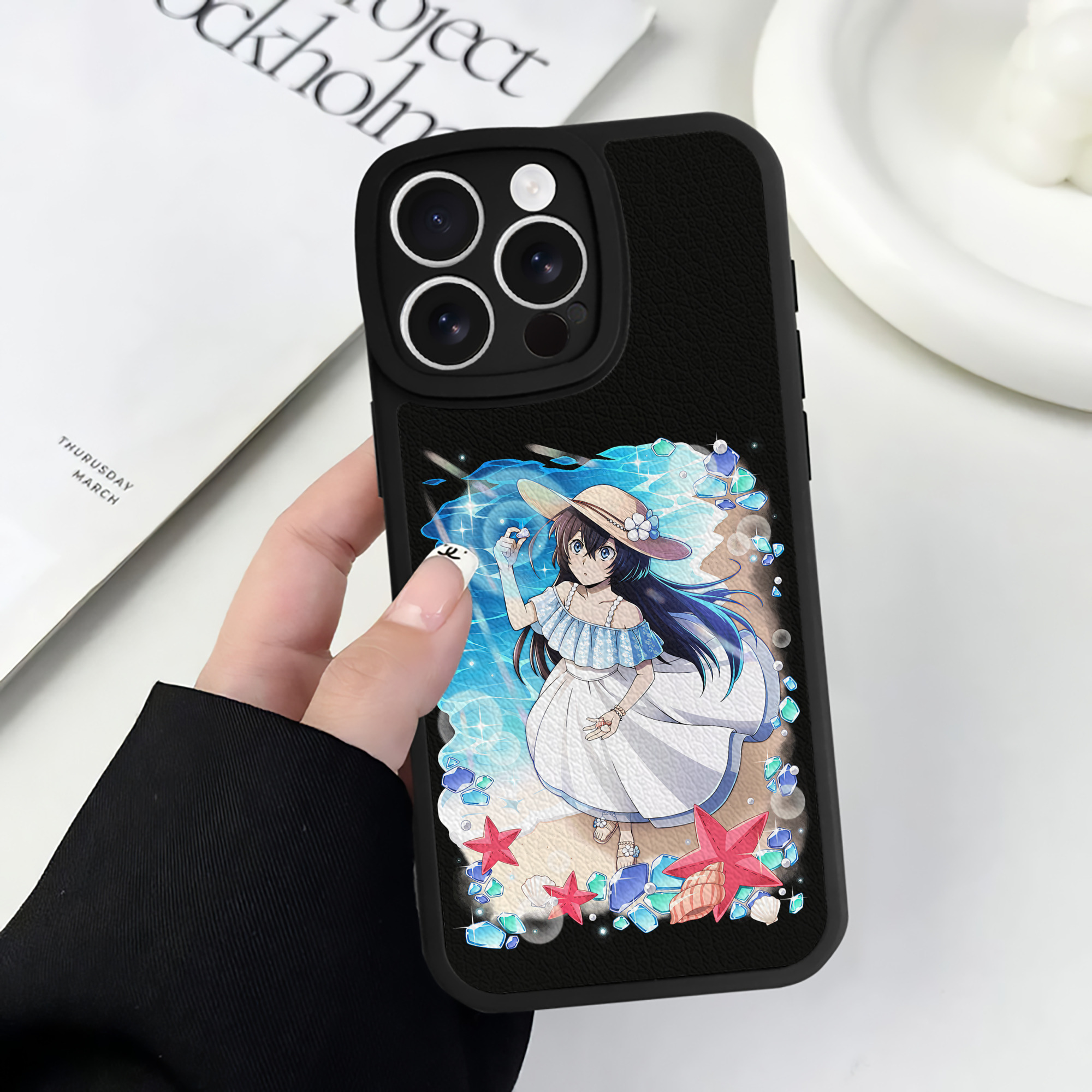 （画像用） 文豪ストレイドッグス Bungo Stray Dogs 【iPhone 16シリーズ対応】シリコンスマホケース（レザー調） 材質：シリコン